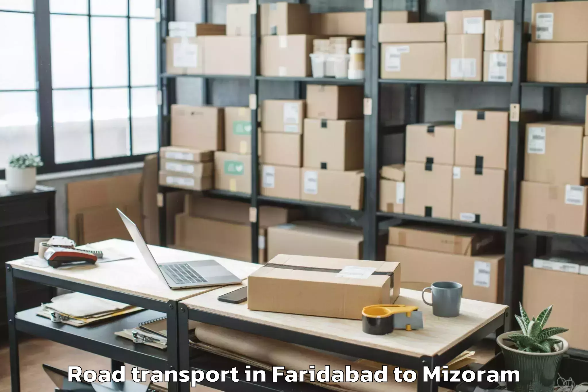 Expert Faridabad to Tlangnuam Part Road Transport